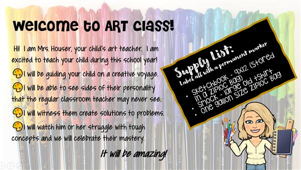 Art Class supply List